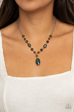 Load image into Gallery viewer, Paparazzi Necklace ~ Fashionista Week - Green Iridescent Dainty Necklace

