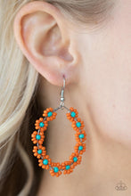 Load image into Gallery viewer, Paparazzi Earring ~ Festively Flower Child - Orange Flower Earring
