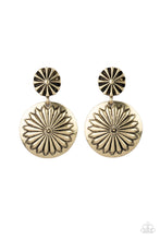 Load image into Gallery viewer, Fierce Florals - Brass Earring Paparazzi Accessories Post Style Earring
