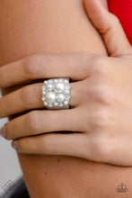 Load image into Gallery viewer, Paparazzi Fashion Fix Opulent Overture - White Ring. #P4RE-WTXX-510LD . Dainty. Bridal Fashion.Bling
