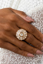 Load image into Gallery viewer, Paparazzi February 2023 Fashion Fix Ring: &quot;High Society Haute - Gold&quot; (P4RE-GDXX-272KU)
