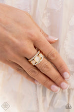 Load image into Gallery viewer, Paparazzi June 2021 Fashion Fix Ring: &quot;​Majestically Mythic&quot; (P4RE-GDXX-237AW). Gold Fashion Fix
