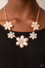 Load image into Gallery viewer, Fiercely Flowering Copper Necklace Paparazzi Accessories. Get Free Shipping! #P2ST-CPSH-107XX
