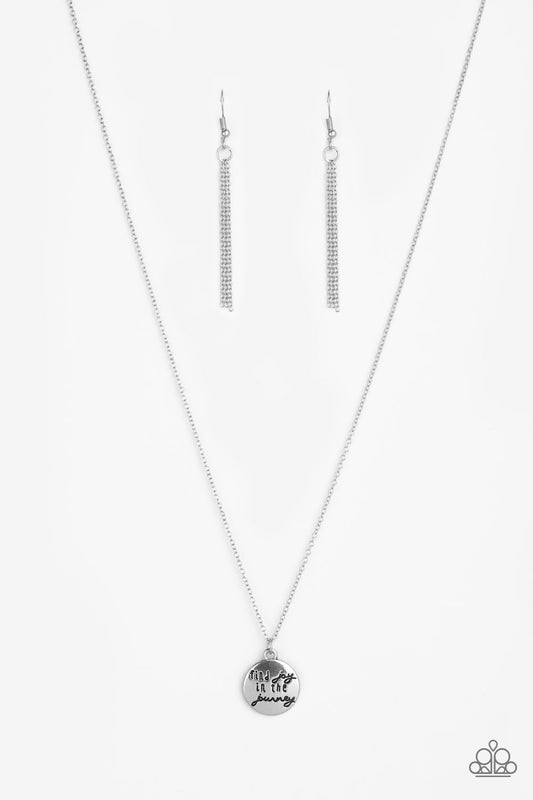 Find Joy Silver Necklace Paparazzi Accessories $5 Jewelry! Get Free Shipping #P2WD-SVXX-196XX