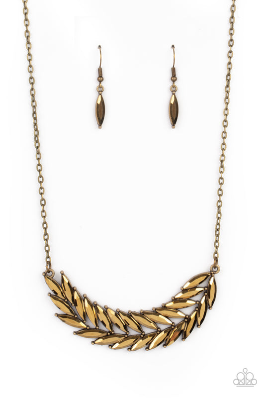 Flight of FANCINESS - Brass Necklace Paparazzi