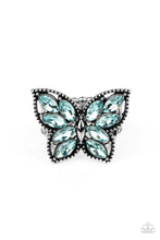 Load image into Gallery viewer, Fluttering Fashionista - Blue Butterfly Ring Paparazzi Accessories. Subscribe &amp; Save.
