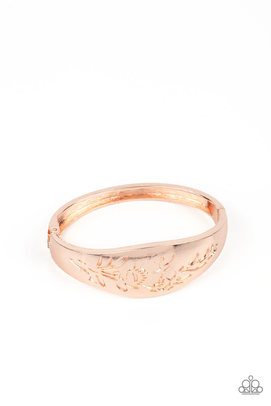 Fond of Florals - Rose Gold Bracelet Paparazzi Accessories