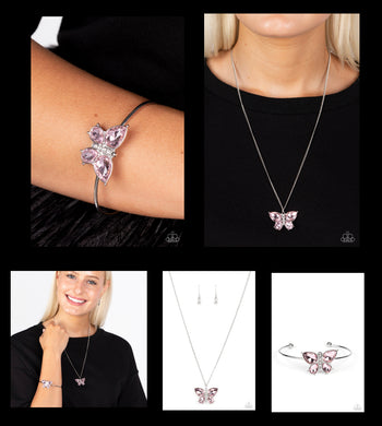 Paparazzi Butterfly Pink Rhinestone Jewelry Set. Subscribe & Save. #P2RE-PKXX-368GQ