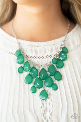 Paparazzi Front Row Flamboyance - Green Necklace