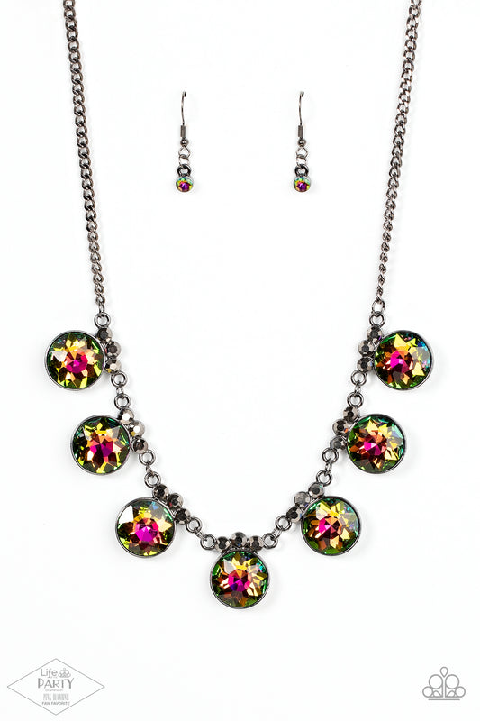 Paparazzi GLOW-Getter Glamour Multi Necklace Paparazzi Accessories. Oil Spill Jewelry. Dainty