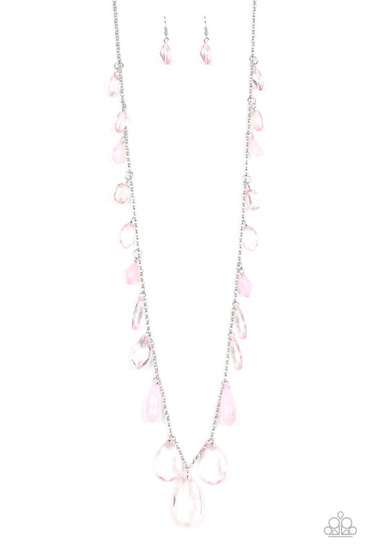 Paparazzi GLOW And Steady Wins The Race Pink Necklace