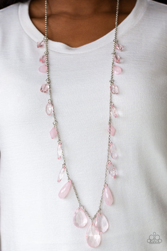 Paparazzi GLOW And Steady Wins The Race Pink Necklace