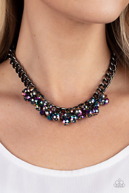 Paparazzi Necklace ~ Galactic Knockout - Multi Oil Spill Necklace #P2ED-MTXX-056XX