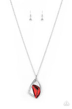 Load image into Gallery viewer, Galactic Wonder - Red Necklace Paparazzi Accessories Red Gem Necklace
