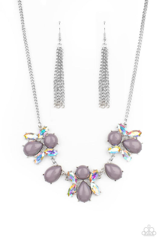 Paparazzi Galaxy Gallery - Silver Iridescent Short Necklace #P2ST-SVXX-160XX