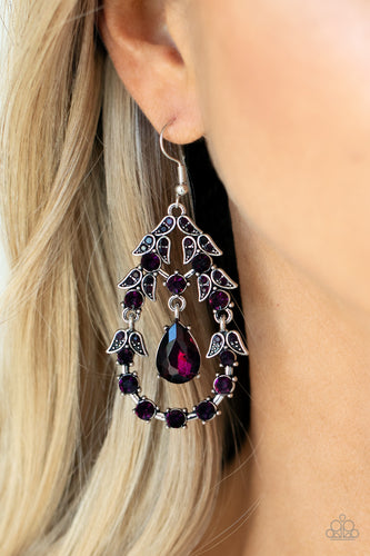 Paparazzi Garden Decorum Purple Earrings $5 fishhook earrings are ready to ship