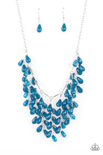 Load image into Gallery viewer, Shop Garden Fairytale Blue Necklace Paparazzi $5 Accessories 2021 Convention Exclusive necklace. 
