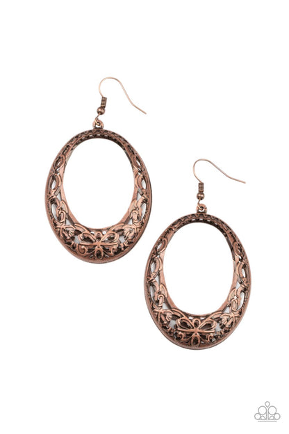 Gardenista Grandeur Copper Earring Paparazzi Accessories. Get Free Shipping. #P5WH-CPXX-159XX