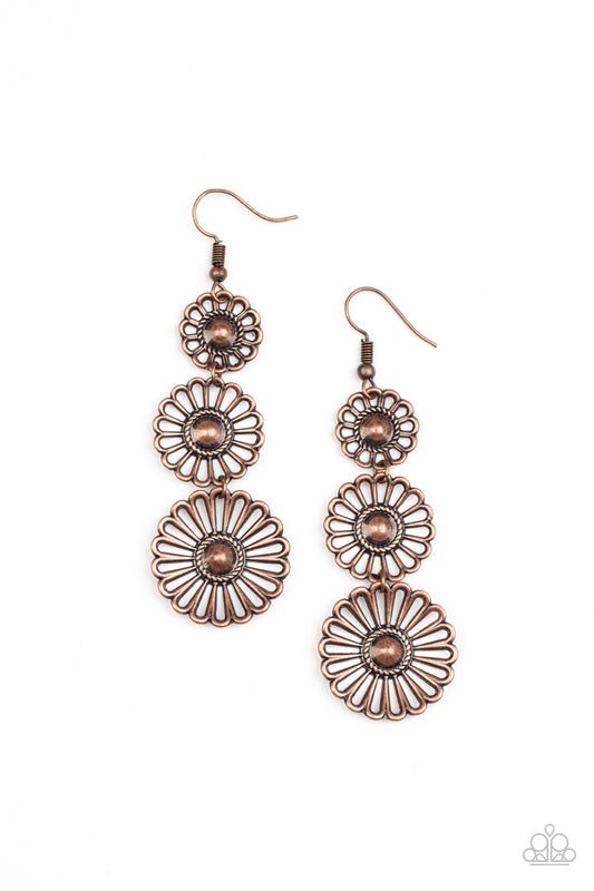 Gazebo Garden - Copper Earrings Paparazzi Accessories. Subscribe & Save! #P5BA-CPXX-064XX
