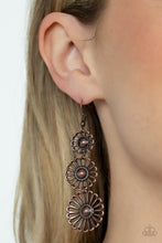 Load image into Gallery viewer, Paparazzi Gazebo Garden - Copper Daisies Floral Earrings. #P5BA-CPXX-064XX
