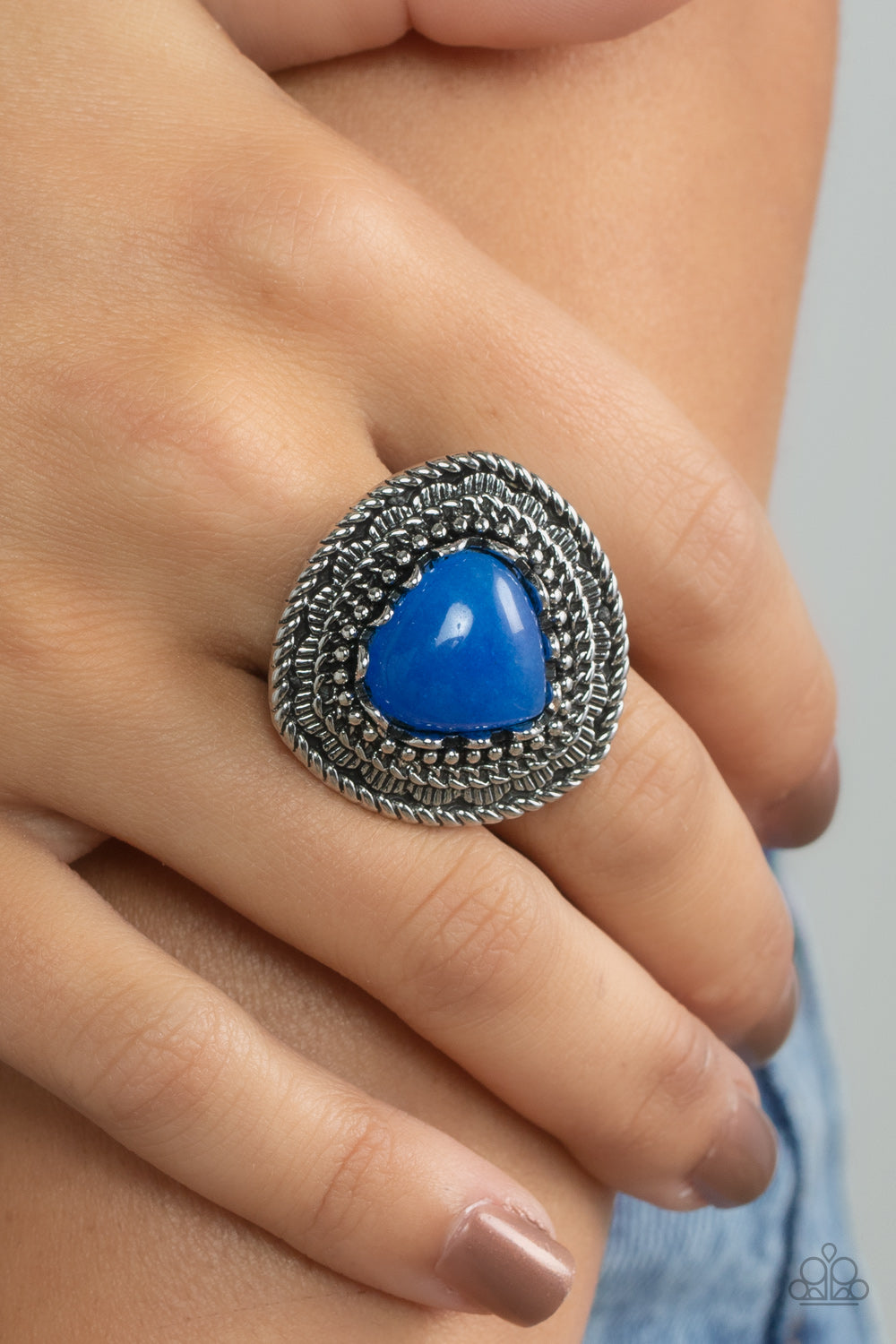 Paparazzi Genuinely Gemstone Blue Stone Ring online at AainaasTreasureBox #P4SE-BLXX-236XX