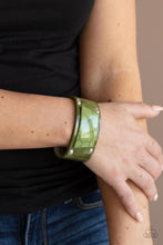 Load image into Gallery viewer, Paparazzi Bracelet ~ Geo Glamper - Green Bracelet Paparazzi Accessories Leather Bracelet 
