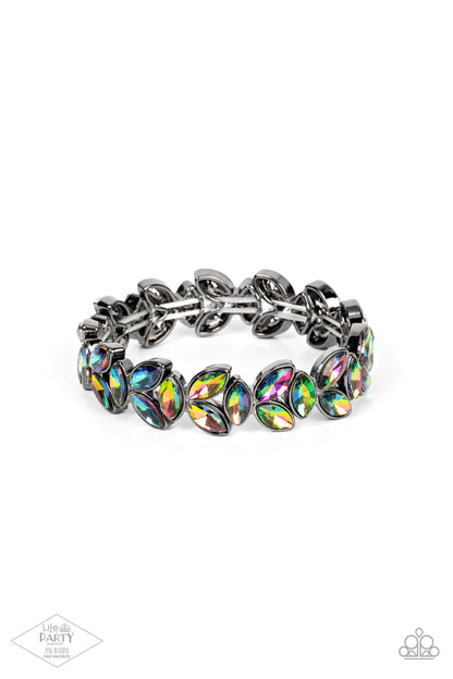 Paparazzi Gilded Gardens Multi Bracelet. Subscribe & Save. Leafy Stretchy Oil Spill $5 Bracelet