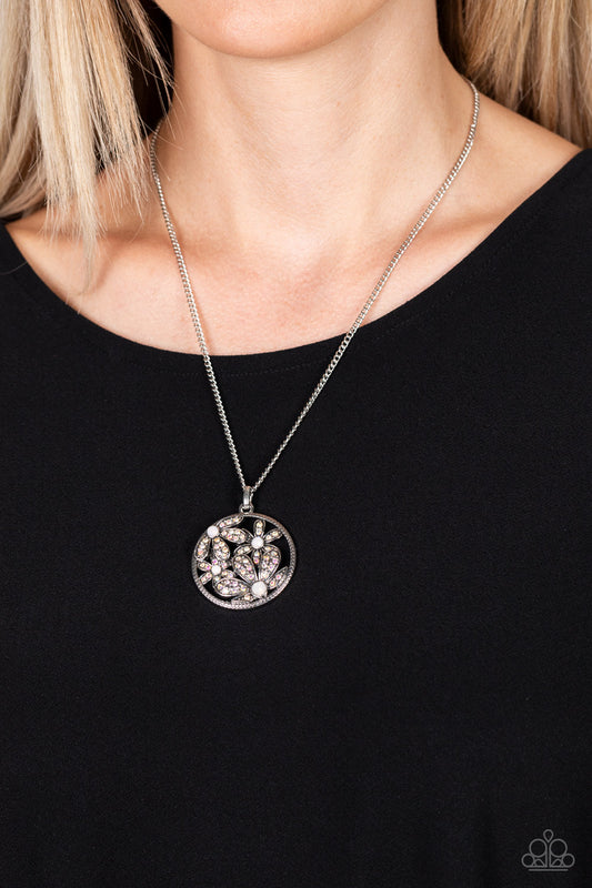 Glade Glamour Multi Iridescent Floral Pendant Necklace Paparazzi Accessories. Get Free Shipping.