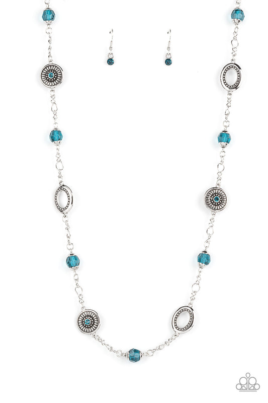 Glammed Up Goals Blue Necklace Paparazzi Accessories. Get Free Shipping. #P2WH-BLXX-441XX