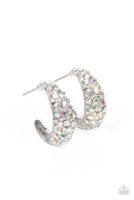 Load image into Gallery viewer, Glamorously Glimmering Multi Iridescent Hoop Earrings Paparazzi Accessories. Get Free Shipping.
