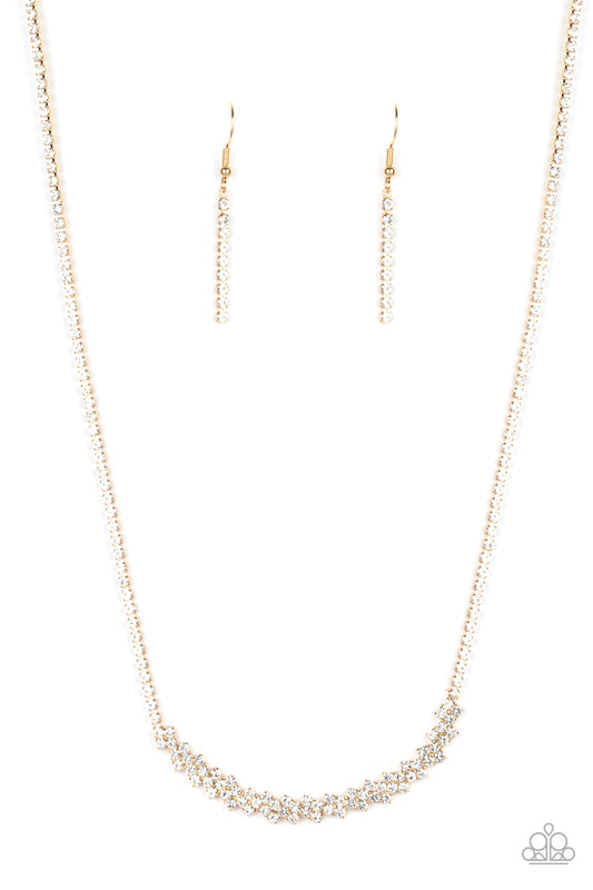 Glamour Glow - Gold $5 Necklace Paparazzi Accessories. Get Free Shipping