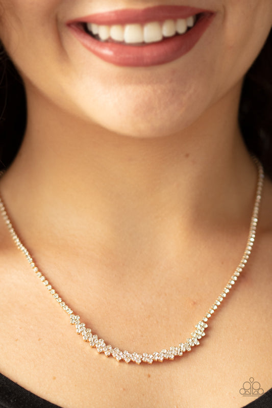 Paparazzi Glamour Glow - Gold Necklace Dainty $5 Accessory at AainaasTreasureBox. Free Shipping! 