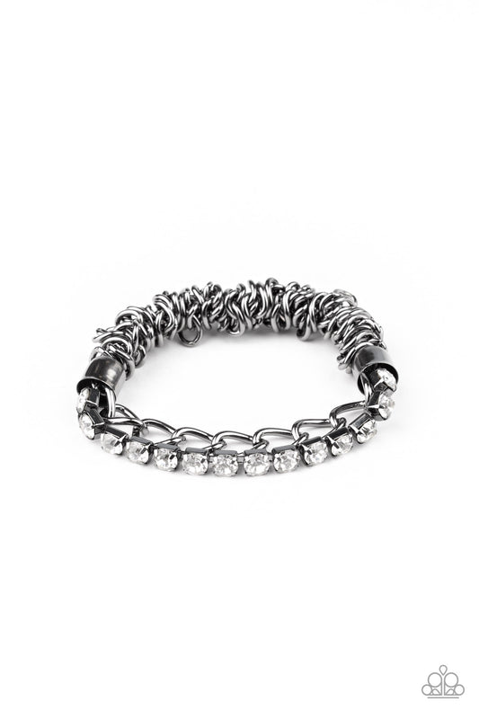 Glamour Grid Black Bracelet Paparazzi $5 Jewelry. Get Free Shipping. Bracelets for Men