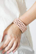 Load image into Gallery viewer, Paparazzi Glamp Champ - Pink Leather Band Snap Closure Bracelet 
