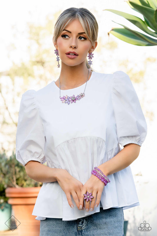 Paparazzi Glimpses of Malibu Fashion Fix March 2023 Jewelry Set. #GM-0323. Floral Set. Ships Free!