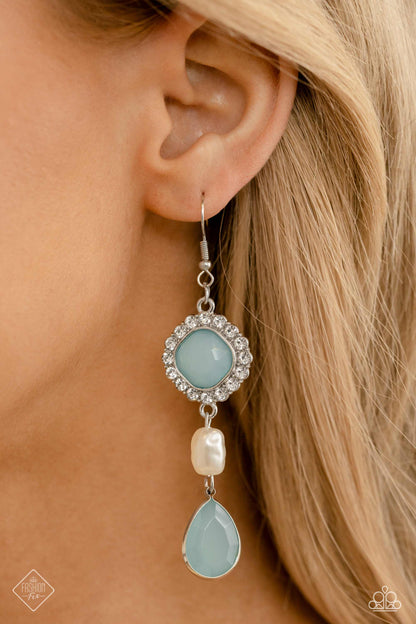 Paparazzi April 2023 Fashion Fix Earring: "European Energy - Blue" (P5RE-BLXX-290NR). Subscribe Save