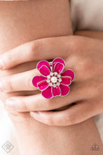 Load image into Gallery viewer, Paparazzi Sept 2022 Fashion Fix Ring: &quot;Budding Bliss&quot; (P4SE-PKXX-118JY). Floral Ring
