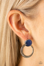 Load image into Gallery viewer, Paparazzi Earring ~ Glow Roll - Blue Post Earrings Studs
