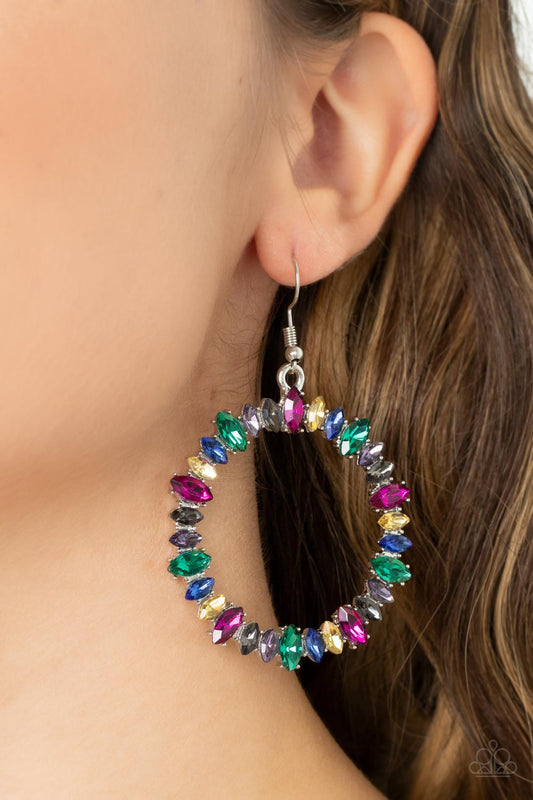 Glowing Reviews Multi Earrings Paparazzi Accessories. #P5RE-MTXX-102XX. Get Free Shipping