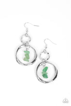 Load image into Gallery viewer, Good-Natured Spirit Green Earring Paparazzi $5 Jewelry Hoop. Jade hoops. #P5SE-GRXX-148XX
