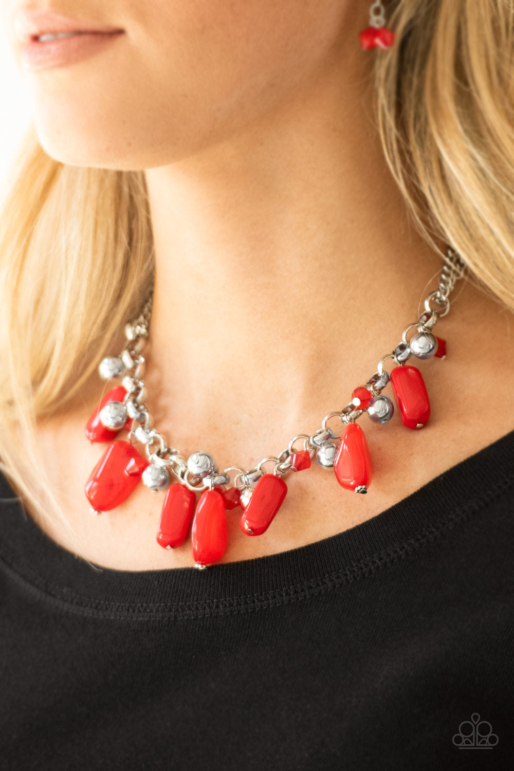 Paparazzi Necklace ~ Grand Canyon Grotto - Red Necklace