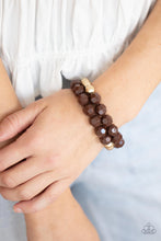 Load image into Gallery viewer, Grecian Glamour Brown Bracelet Paparazzi Accessories. Get Free Shipping. Stretchy Bracelet.
