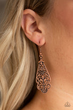 Load image into Gallery viewer, Paparazzi Earring ~ Greenhouse Goddess - Copper
