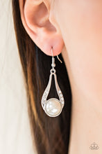 Load image into Gallery viewer, Paparazzi Earring ~ HEADLINER Over Heels - White Pearl Earring
