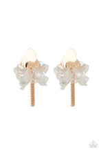 Load image into Gallery viewer, Harmonically Holographic - Gold Iridescent Petal Acrylic Earring
