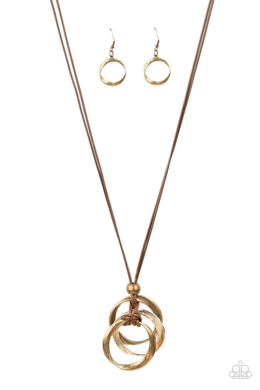 Harmonious Hardware - Brass Necklace Paparazzi Accessories