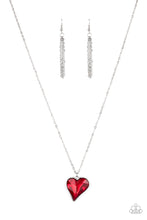 Load image into Gallery viewer, Paparazzi Heart Flutter Red Heart Necklace. Shop this $5 Paparazzi Jewelry at AainaasTreasureBox

