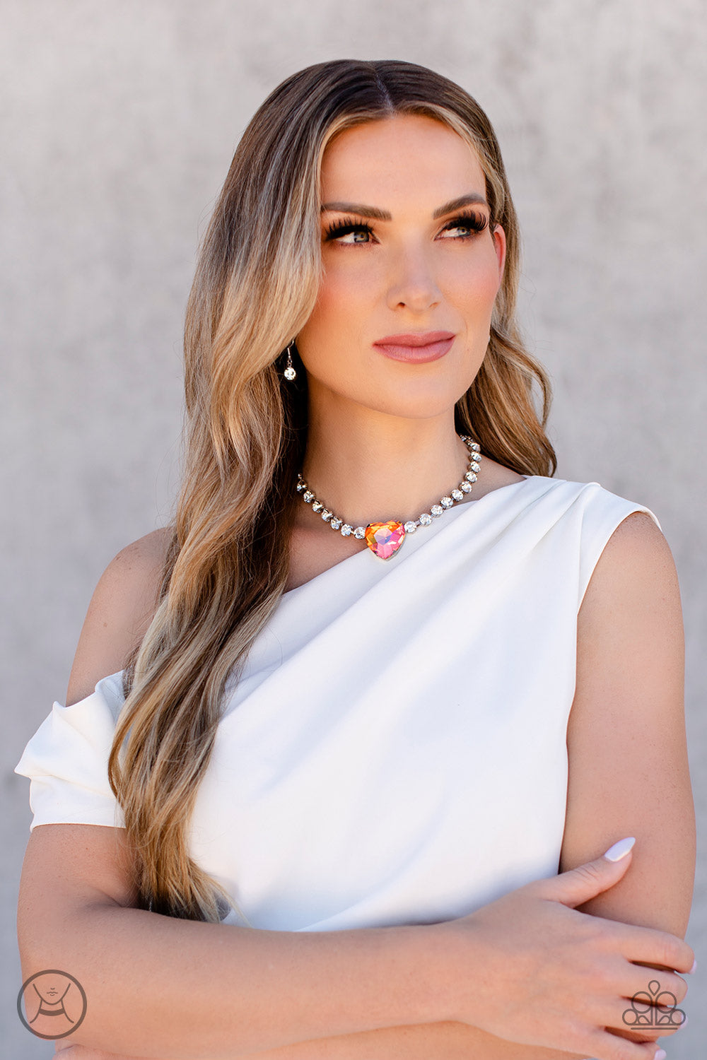 Heart in My Throat Orange Necklace. Choker Heart Necklace. Free Shipping. Valentine Mothers Day