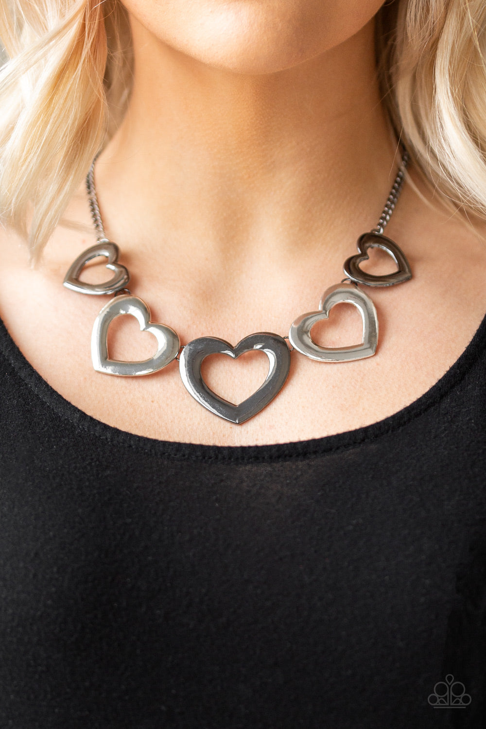 Paparazzi Hearty Hearts - Multi Necklace $5 Heart Valentine Jewelry (P2ST-MTXX-028XX)