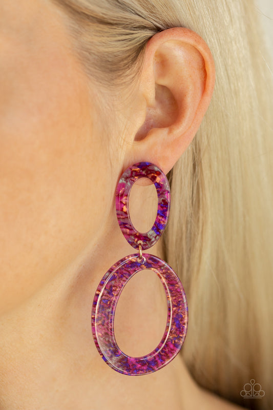 Paparazzi Earring ~ Hey, HAUTE Rod - Multi Dark Earring